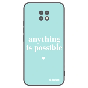 Picasee silikonowe czarne etui na Xiaomi Redmi Note 9T - Anything is possible