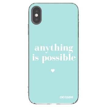 Picasee silikonowe przeźroczyste etui na Apple iPhone XS Max - Anything is possible