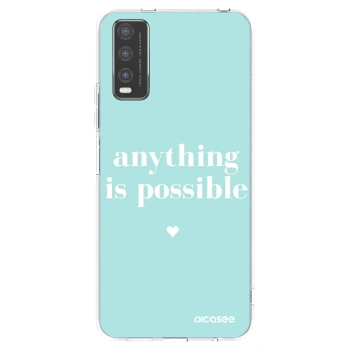 Picasee silikonowe przeźroczyste etui na Vivo Y20s - Anything is possible