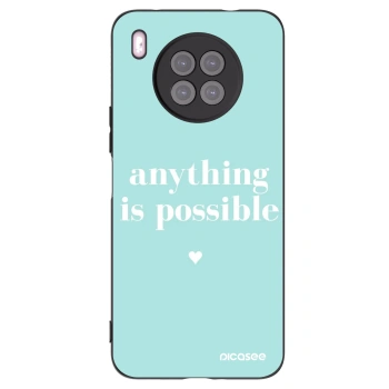Picasee silikonowe czarne etui na Huawei Nova 8i - Anything is possible