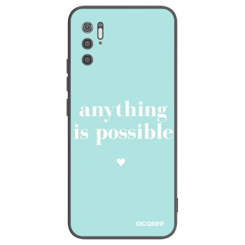Picasee silikonowe czarne etui na Xiaomi Poco M3 Pro 5G - Anything is possible