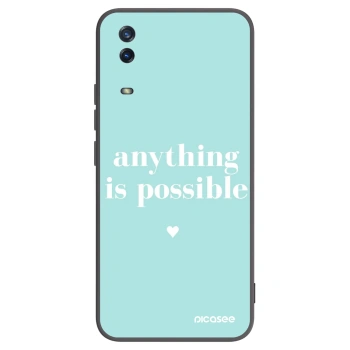 Picasee silikonowe czarne etui na Vivo Y11s - Anything is possible