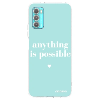 Picasee silikonowe przeźroczyste etui na Motorola Moto G60 - Anything is possible