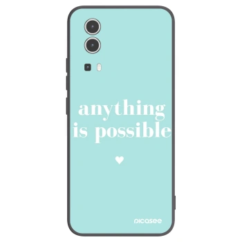 Picasee silikonowe czarne etui na Vivo Y72 5G - Anything is possible
