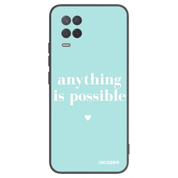 Picasee silikonowe czarne etui na Realme 8 5G - Anything is possible