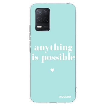 Picasee silikonowe przeźroczyste etui na Realme 8 5G - Anything is possible