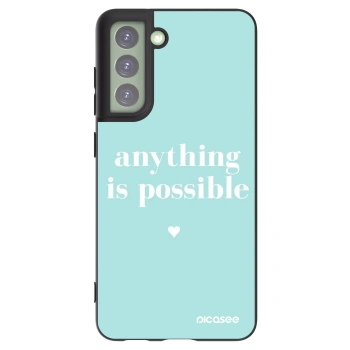 Picasee silikonowe czarne etui na Samsung Galaxy S21 FE 5G - Anything is possible