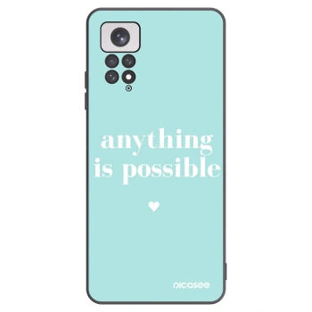 Picasee silikonowe czarne etui na Xiaomi Redmi Note 11 - Anything is possible