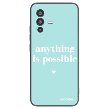 Picasee silikonowe czarne etui na Vivo V23 5G - Anything is possible