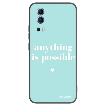 Picasee silikonowe czarne etui na Vivo Y52 5G - Anything is possible