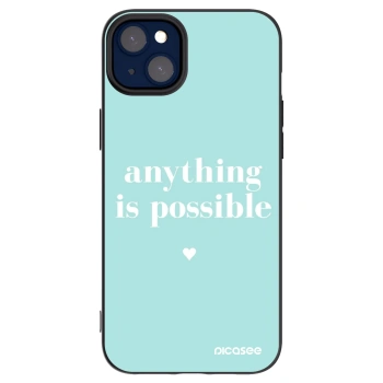 Picasee silikonowe czarne etui na Apple iPhone 14 Plus - Anything is possible