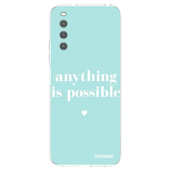 Picasee silikonowe przeźroczyste etui na Sony Xperia 10 IV 5G - Anything is possible
