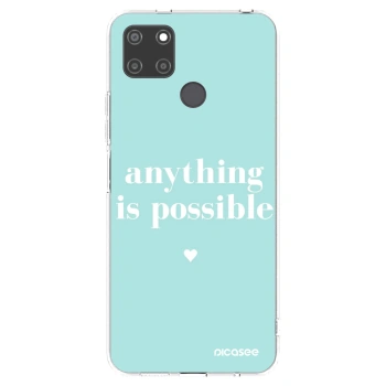 Picasee silikonowe przeźroczyste etui na Realme C21Y - Anything is possible