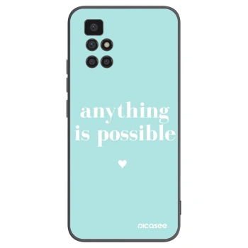 Picasee silikonowe czarne etui na Xiaomi Redmi 10 (2022) - Anything is possible