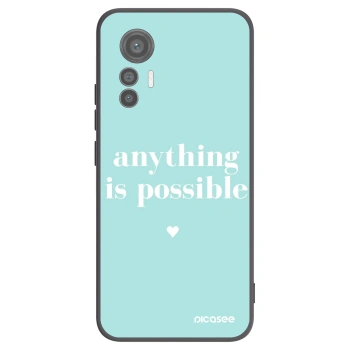 Picasee silikonowe czarne etui na Xiaomi 12 Lite - Anything is possible