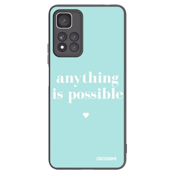 Picasee silikonowe czarne etui na Xiaomi Redmi Note 11 Pro+ 5G - Anything is possible
