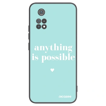 Picasee silikonowe czarne etui na Xiaomi Poco M4 Pro - Anything is possible