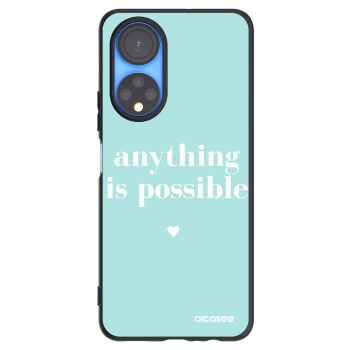 Picasee silikonowe czarne etui na Honor X7 - Anything is possible