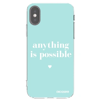 Picasee silikonowe przeźroczyste etui na Apple iPhone X/XS - Anything is possible