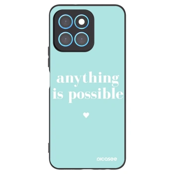Picasee silikonowe czarne etui na Honor X6 - Anything is possible