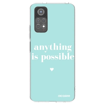Picasee silikonowe przeźroczyste etui na Xiaomi Redmi Note 11S 5G - Anything is possible