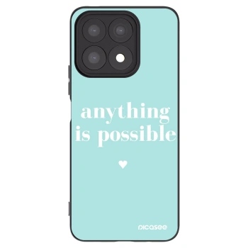Picasee silikonowe czarne etui na Honor X8a - Anything is possible