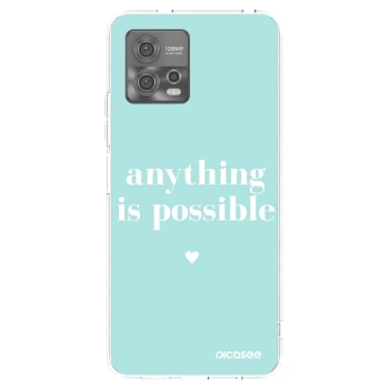 Picasee silikonowe przeźroczyste etui na Motorola Moto G72 - Anything is possible