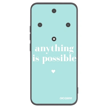 Picasee silikonowe czarne etui na Honor Magic5 Lite 5G - Anything is possible
