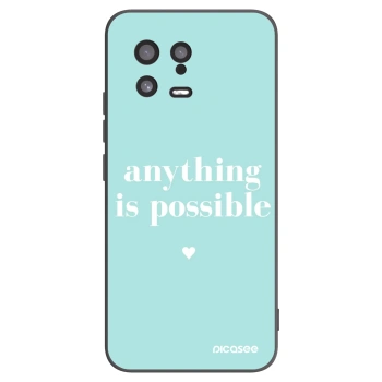 Picasee silikonowe czarne etui na Xiaomi 13 - Anything is possible