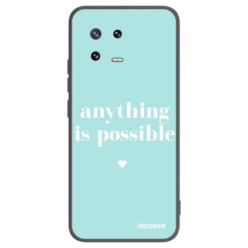 Picasee silikonowe czarne etui na Xiaomi 13 Pro - Anything is possible