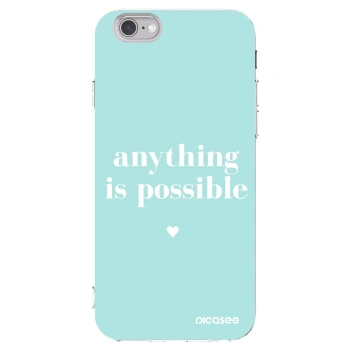 Picasee silikonowe przeźroczyste etui na Apple iPhone 6/6S - Anything is possible