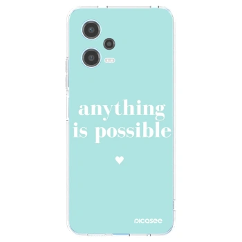 Picasee silikonowe przeźroczyste etui na Xiaomi Redmi Note 12 5G - Anything is possible