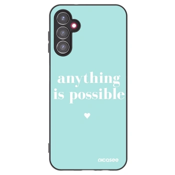 Picasee silikonowe czarne etui na Samsung Galaxy A14 5G A146P - Anything is possible