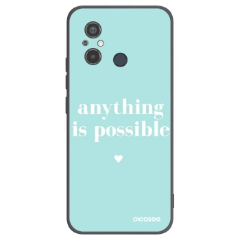 Picasee silikonowe czarne etui na Xiaomi Redmi 12C - Anything is possible
