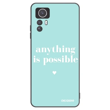 Picasee silikonowe czarne etui na Xiaomi Redmi Note 12S - Anything is possible