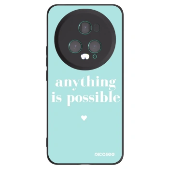 Picasee silikonowe czarne etui na Honor Magic5 Pro - Anything is possible