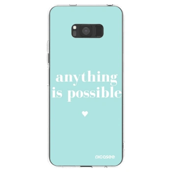 Picasee silikonowe przeźroczyste etui na Samsung Galaxy S8 G950F - Anything is possible