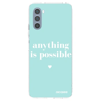 Picasee silikonowe przeźroczyste etui na Motorola Moto G62 - Anything is possible