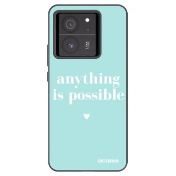 Picasee silikonowe czarne etui na Xiaomi 13T Pro - Anything is possible