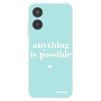 Picasee silikonowe przeźroczyste etui na Realme 10 4G - Anything is possible