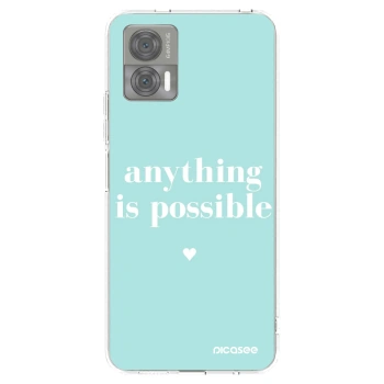Picasee silikonowe przeźroczyste etui na Motorola Edge 30 Neo - Anything is possible