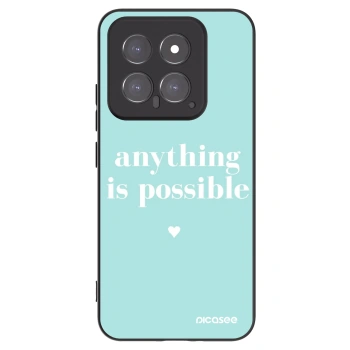 Picasee silikonowe czarne etui na Xiaomi 14 - Anything is possible