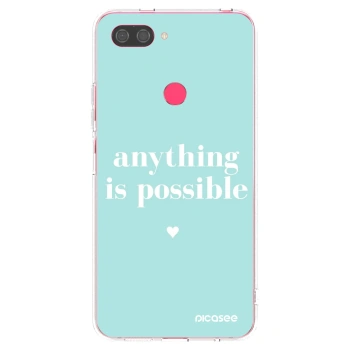 Picasee silikonowe przeźroczyste etui na Xiaomi Mi 8 Lite - Anything is possible