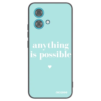 Picasee silikonowe czarne etui na Motorola Edge 40 Neo - Anything is possible