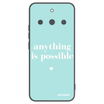 Picasee silikonowe czarne etui na Realme 11 Pro+ - Anything is possible
