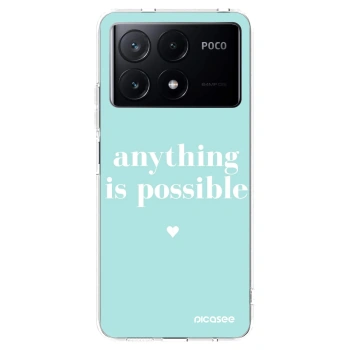 Picasee silikonowe przeźroczyste etui na Xiaomi Poco X6 Pro - Anything is possible