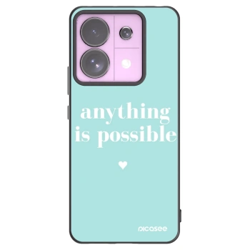 Picasee silikonowe czarne etui na Xiaomi Redmi Note 13 Pro 5G - Anything is possible