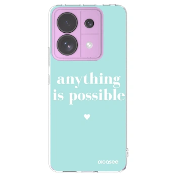 Picasee silikonowe przeźroczyste etui na Xiaomi Redmi Note 13 Pro 5G - Anything is possible