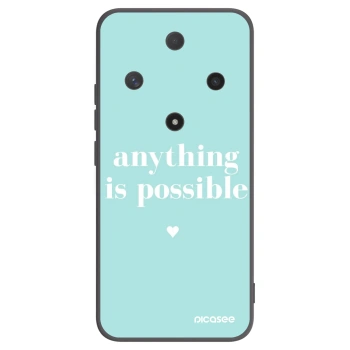 Picasee silikonowe czarne etui na Honor Magic6 Lite 5G - Anything is possible