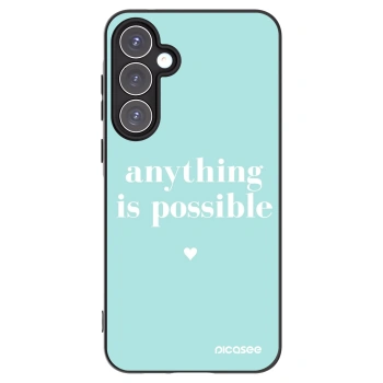 Picasee silikonowe czarne etui na Samsung Galaxy A55 5G A556B - Anything is possible